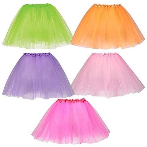 Confezione Multipla Di Tutù Dress-up-america Per Ragazze - Confezione In Cinque Colori Di Gonne Tutù Da Principessa Per Bambini - Gonne Da Balletto In Tulle A Tre Strati - Tutù Da Danza Da 15 Pollici - Foto 1