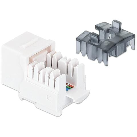 Frutto Keystone Slim Cat. 6 Per Cavo Rigido Con Supporto Punch-down 25 Pz Bianco - Foto 2