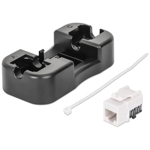 Frutto Keystone Slim Cat. 6 Per Cavo Rigido Con Supporto Punch-down 25 Pz Bianco - Foto 3