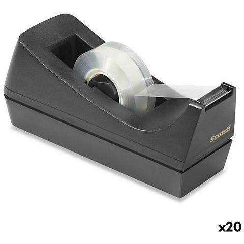 Dispenser Nastro Adesivo Scotch Nero (20 Unità) - Foto 1