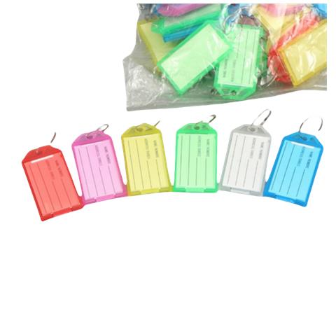 Etichette Portachiavi In Plastica Trasparente Con Apertura A Scatto (confezione Da 50) Multicolor - Foto 1