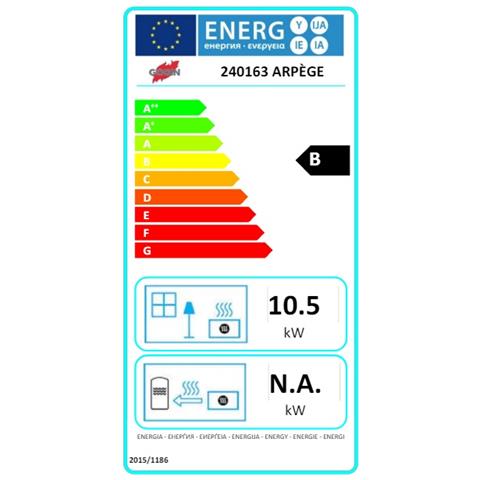 Stufa a Legna 10.5 kW Colore Carminio - Foto 2