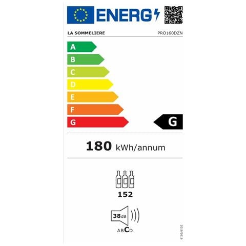 Refrigeratore per vino PRO160DZN Capacità 152 Bottiglie Classe G Colore Nero - Foto 2