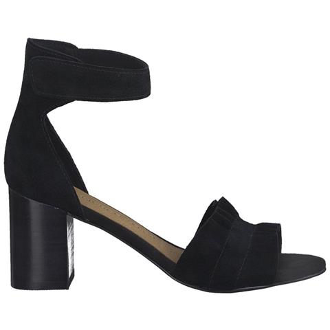 Black Elegant Part-open Sandals Sandali Pelle Scarpe Donna Nero Eu 36, 2-28398-20 007 - Foto 1