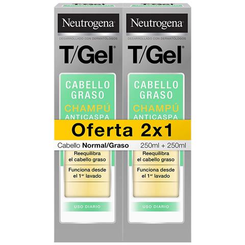 Neutrogena T-gel Champãº Normal Graso Duplo 2x 250ml - Foto 1