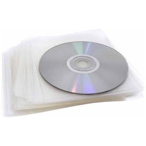 100 X Bustine Dvd Cd Trasparenti Con Aletta Di Chiusura Buste Dischi Disco Pvc - Foto 1