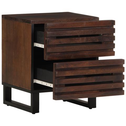 Comodini 2pz 40x34x46 Cm In Legno Massello Di Mango - Foto 3