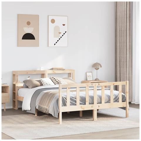 Letto Senza Materasso 120x190 Cm In Legno Massello Di Pino - Foto 1