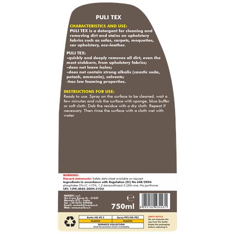 Puli Tex 750mlx6pz - Detergente Per Pulire Divano, Tappeti E Moquette - Foto 2