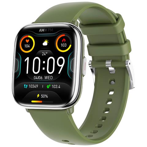 Smartwatch Con Monitoraggio Della Salute E Chiamate Bluetooth, Verde Scuro - Foto 1