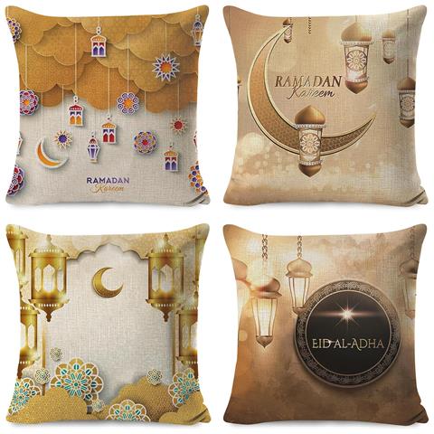 Set Di 4 Cuscini Decorativi Per Il Ramadan - 45x45cm, Diversi Motivi Unici E Colorati! - Foto 1