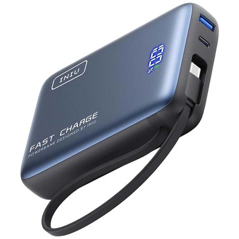 Batteria Esterna Tascabile 20000mah 2 Porte Usb-a / Usb-c Con Cavo Usb-c, Nero - Foto 10