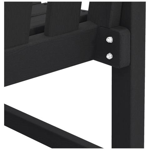 Panchina Nera 120 cm HDPE - Foto 9