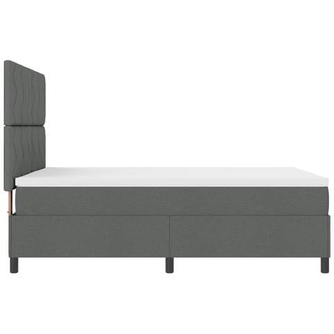 Rete a Molla con Materasso Grigio Scuro 140x200 cm Tessuto - Foto 9