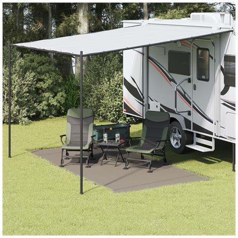 Tarp da Tenda Grigio chiaro Poliestere 200 x 400 cm Leggero - Foto 2