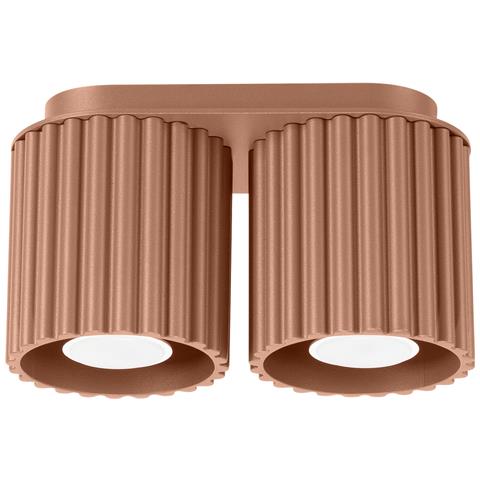 Lampada Da Soffitto Aura 2 Moka Gu10 Sl. 1805 - Minimalist Lampada A Soffitto Moka 12x21x10 Cm - Foto 1