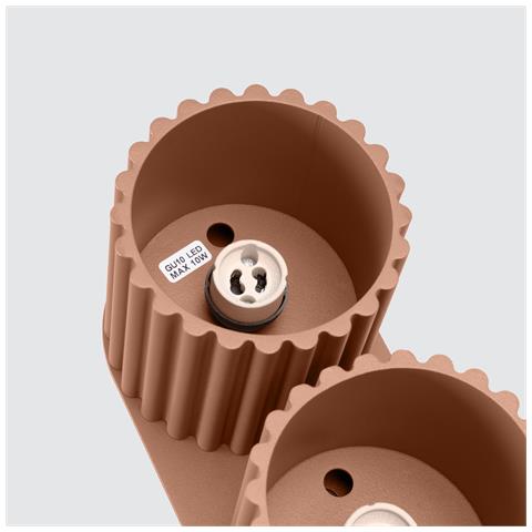 Lampada Da Soffitto Aura 2 Moka Gu10 Sl. 1805 - Minimalist Lampada A Soffitto Moka 12x21x10 Cm - Foto 8