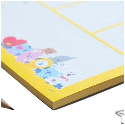 Agenda Settimanale Carta A4 54 Pagine Staccabili Decorato, Bianco / Giallo - Foto 5