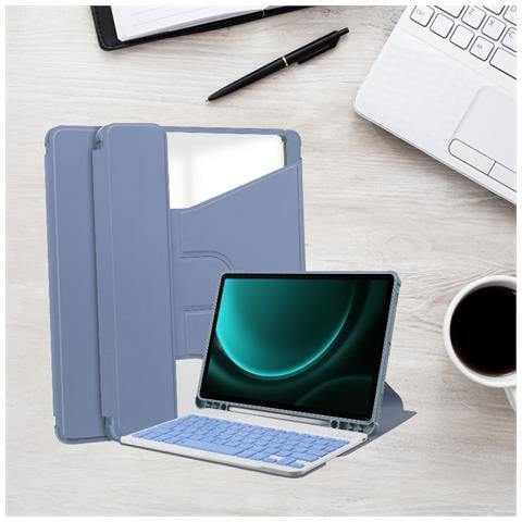 Custodia Con Tastiera Bluetooth Girevole A 360° Compatibile Con Ipad Pro 11 (2024) - Lilla Lavanda - Foto 4