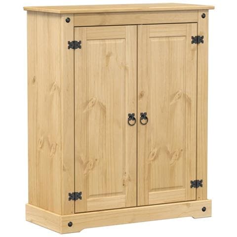 Scarpiera Corona 86x38,5x108 cm in Legno Massello di Pino - Foto 1