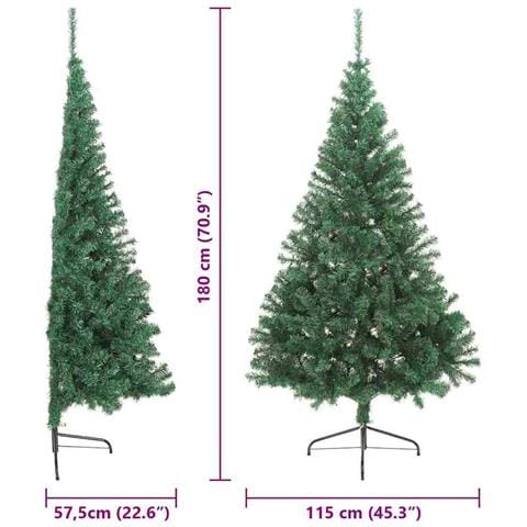 Albero di Natale artificiale preilluminato Verde 180 cm PVC - Foto 9