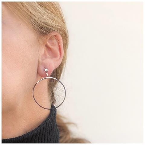 Ciondolo In Argento Sterling E Stella Nera, Design Fu - Foto 2