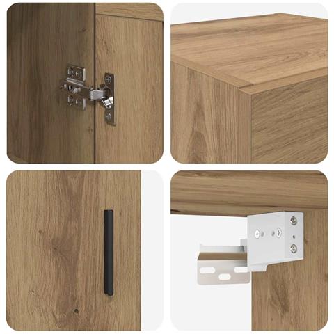 Pensile Rovere artigianale 34,5 x 34 x 90 cm Legno multistrato - Foto 9