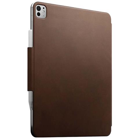 Custodia Folio In Pelle Per Ipad Pro 13"" (m4/m5) Con Supporto, Marrone - Foto 1