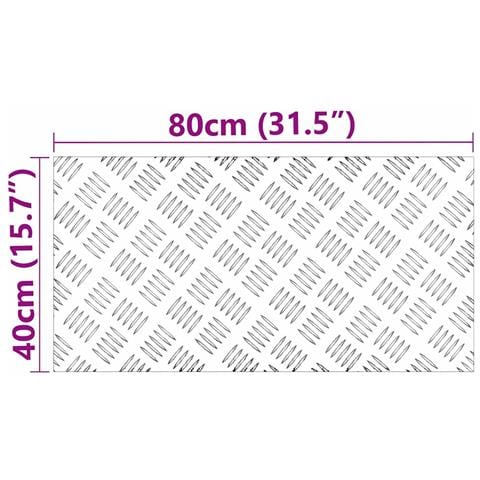 Dischi Quadrati 4 pcs Argento 80 x 40 cm Alluminio - Foto 8