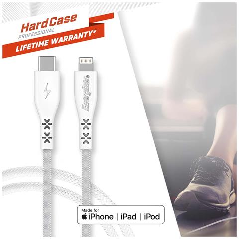 Cavo Di Ricarica E Dati Usb-c A Lightning 1,2 M Intrecciato Certificato Mfi, Bianco - Foto 2