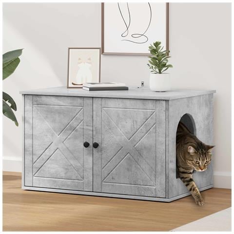 Casa per Gatti Calcestruzzo 85 x 55 x 50 cm Legno multistrato - Foto 2