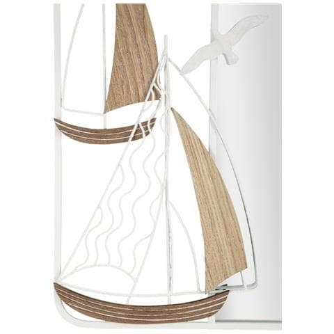 Specchio Con Cornice Vkh498-bianco-metallo-60x4,4x60 Cm - Foto 2
