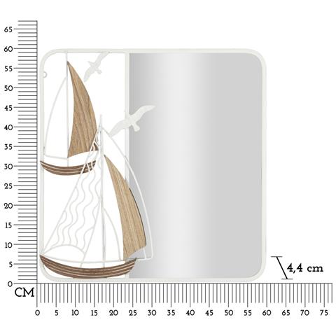 Specchio Con Cornice Vkh498-bianco-metallo-60x4,4x60 Cm - Foto 6