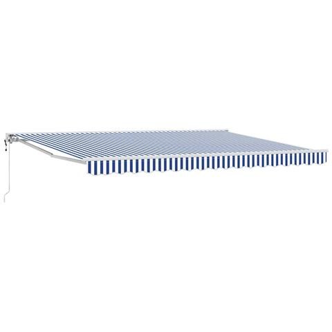 Tettuccio Elettrico Retrattile Blu e Bianco 4,5 × 3 m - Foto 1