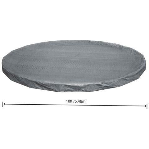 Copertura per piscina Ø5,49 m Rotondo Poliestere Grigio - Foto 9