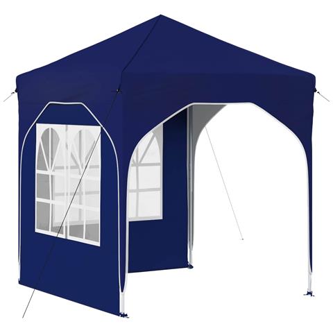 Tenda per feste a pop-up 192 x 192 x 245 cm Blu - Foto 1