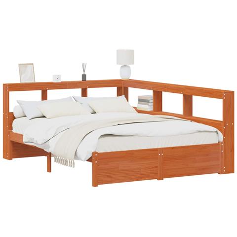 Letto Libreria con testiera Legno di Pino Massello - Foto 1