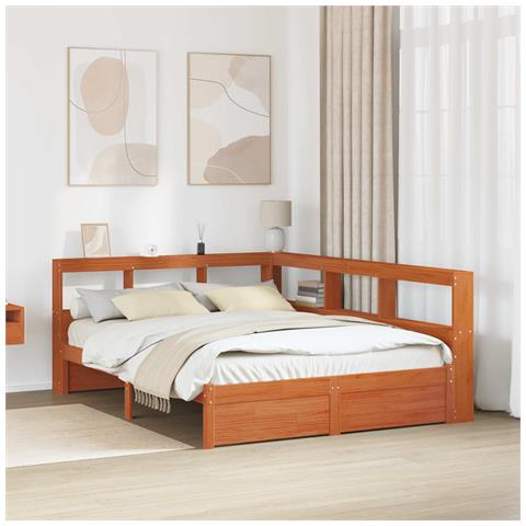 Letto Libreria con testiera Legno di Pino Massello - Foto 2