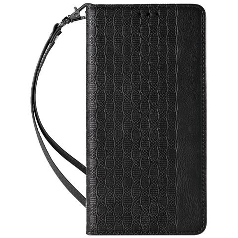 Custodia Magnetica Per Iphone 12 Pro Max Con Portafoglio + Mini Portachiavi Nero - Foto 1