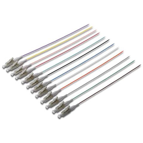 Set 12 Cavi Pigtail Fibra Ottica Colorati Connettori Lc Om3 50/125 Simplex - Foto 1