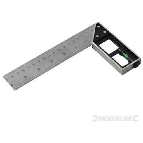 282651 Squadra Per Falegname Con Livella A Bolla D'aria Integrata 150 Mm - Foto 2