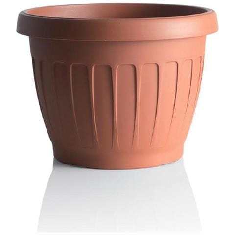 VASO IN PLASTICA A COLONNA ALBA TERRACOTTA D.43 CM H.CM.70 PER ESTERNO