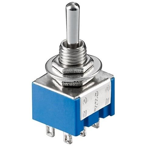 Wentronic Kippschalter Miniatur, Blau - Ein-aus-ein, Mit Lötösen (10023) - Foto 1