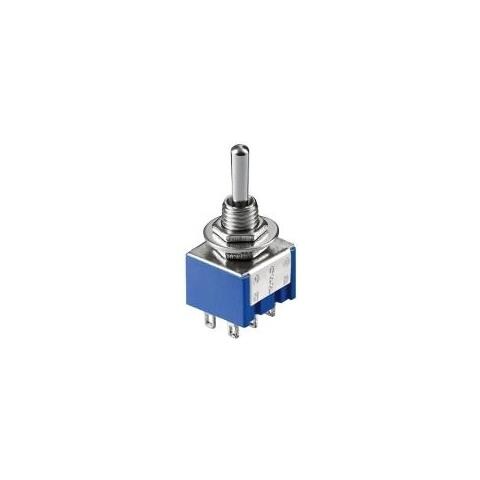 Wentronic Kippschalter Miniatur, Blau - Ein-aus-ein, Mit Lötösen (10023) - Foto 2