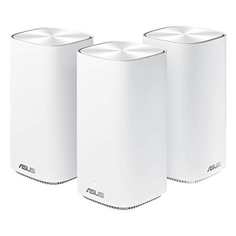 Zen WiFi CD6, Confezione da 3 Pezzi, Sistema Wi-Fi Mesh AC1500 Dual-band Copertura fino a 360 m², Internet security e Parental Control Inclusi a Vita, 4X Porte Gigabit, 3 SSIDs - Foto 1
