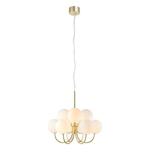 Bianco Pendant Lamp By - Opale Vetro E Ottone In Una Lovely Combination - Foto 3