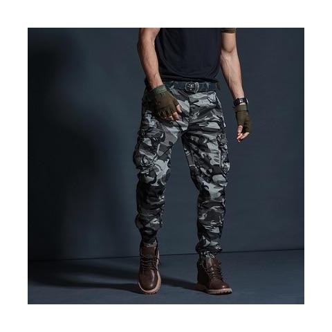 Pantalone tuta uomo in camouflage blu taglie forti Easy Maxfort 20262.