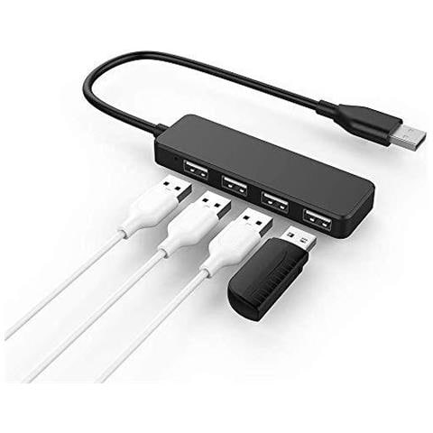 Hub Usb 4 Porte Usb Hub Ultra Sottile Portatile Splitter Usb Per Imac Pro Macbook Air Mac Mini Pro Surface Pro Notebook Laptop Unit Flash Usb E Hdd Mobile (hub Usb 2.0) - Foto 4
