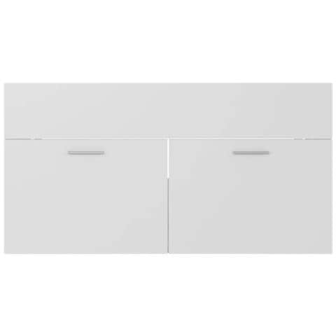 Set Mobili da Bagno 2 pz Bianco in Legno Multistrato - Foto 2