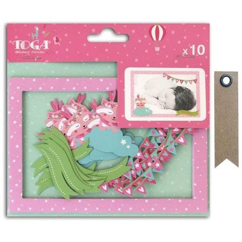 10 Carte Tagliate Polaroid Giuseppina + 20 Etichette Kraft Con Gagliardetto - Foto 1